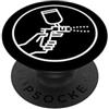 Automotive Painter Minimal Designs Pistola a spruzzo per pittore automobilistico PopSockets PopGrip Adesivo