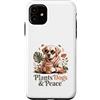 Dog Lover Plant Lover Custodia per iPhone 11 Piante Cani E Peace Dog Amante Piante Vibes