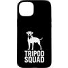 Cani da soma canini resistenti Custodia per iPhone 15 Plus Tripod Squad Supporto per la resilienza a tre zampe del cane
