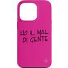 dolceSenso URBAN Custodia per iPhone 13 Pro Ho il mal di gente | Marca dolceSenso URBAN testo nero