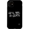 dolceSenso URBAN Custodia per iPhone 11 Ho il mal di gente | Marca dolceSenso URBAN testo bianco