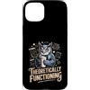 Physics Owl Coffee Nerd Science Humor Custodia per iPhone 15 Plus Teoricamente funzionante Gufo Fisica Caffè Umorismo