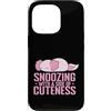 Sleep Tired Animal Nightgown children Py Custodia per iPhone 13 Pro Snoozing con un lato di pigiama carino