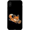 rugby fox dive quick rugby oval ball scr Custodia per iPhone XS Max Cartone animato Rugby Fox Dive