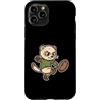 rugby ferret kick cute rugby oval ball s Custodia per iPhone 11 Pro Cartone animato Rugby Furetto Calcio