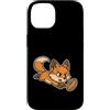 rugby fox dive quick rugby oval ball scr Custodia per iPhone 14 Cartone animato Rugby Fox Dive