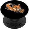 rugby fox dive quick rugby oval ball scr Cartone animato Rugby Fox Dive PopSockets PopGrip Adesivo
