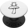 Abstract Scribble Line Frog Amphibian Do Schizzo disegnato a mano di scarabocchio di disegno del fungo della rana divertente PopSockets PopGrip Adesivo