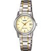Casio Orologio analogico al quarzo da donna con cinturino argento LTP-V002SG-9AUDF(A928), Argento, 31×25×9.2mm, Orologio al quarzo