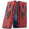 MaiJin LuluMain Compatibile con Oppo Reno Cover, Custodia Armor Anello Cavalletto (Funziona con Il Supporto Magnetico per Auto) Case Paraurti per Oppo Reno (Rosso)
