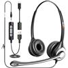 Wantek Cuffie con Microfono, 3.5mm/USB/Type-C Cuffie con Microfono di cancellazione del rumore per Computer Portatili Tablet Smartphone Conferenze Online, Nero, Binaurali