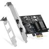 Binardat Adattatore di rete PCIe a 2 porte 2,5 G, RTL8125B controller LAN 2500/1000/100Mbps Binardat Ethernet RJ45 NIC Card Support PXE per Windows/Linux