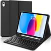 Occtingkind Cover con Tastiera per iPad A16 11 Gen (2025) e 10.9 Gen (2022), Italiano QWERTY, Senza Retroilluminazione e Senza Touchpad, Bluetooth 5.0, con Porta Penna Sottostante, Nero