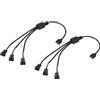 PATIKIL 12V 4 Pin Cavo Divisore, 2pz PWM Ventole Cavo Alimentazione RGB con 1 a 3 ARGB SM Spina Connettore Prolunga Maschio per Scheda Madre Telaio Computer, Nero