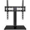 PERLESMITH Supporto universale girevole per TV da tavolo per TV LCD LED da 32 a 60 pollici, altezza regolabile con base in vetro temperato, VESA 400 x 400 mm, supporta fino a 400 kg PSTVS09