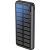 Boompods OBI-Solare Power Bank 10.000mAh - Batteria Portatile con Pannello Solare, Caricabatteria con Ricarica USB-C e USB, Caricatore Esterno Compatibile con Smartphone e Tablet, Nero