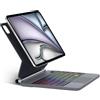 FOGARI Custodia con tastiera per iPad Air 11 2025/2024 (M3/M2) e iPad Pro 11 (5./4. /3. /2. /1. Gen), Magic Keyboard Retroilluminazione Design Magnetico Galleggiante con Touchpad Multitocco, Nero
