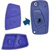 mt key Set chiavi auto 2x tastierino numerico per 2 pulsanti chiave pieghevole FIAT blu