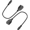 XMSJSIY Cavo di alimentazione da USB a DC 5,5 x 2,1 mm, adattatore da 5 V, cavo di ricarica DC 5521 femmina a USB di tipo A, cavo di prolunga per telefono, laptop, striscia LED