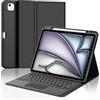 Occtingkind Cover con Tastiera e Touchpad per iPad Air 13 (M4/M3/M2) & iPad Pro 12,9, Custodia, Bluetooth 5.0 Italiana Senza Retroilluminazione, Portapenna Magnetico con Ricarica, Nero