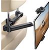 Lamicall Supporto Tablet Auto Poggiatesta - [Clip Pieghevole] [Blocco Sicurezza] Braccio Metallo, 360° Rotazione, Pieghevole Porta Tablet Auto per iPad Pro, Air, Mini, Galaxy Tab e 5,4-13 Dispositivo
