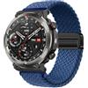 GIOPUEY 22mm Cinturini Magnetica Compatibile con Blackview W50 Pro/W90 PRO, Cinturino in Morbido Nylon Intrecciato [Unisex] [Traspirante] - Blue