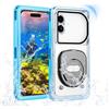 FainFun Custodia Impermeabile Smartphone Waterproof, IPX8 6,95 in Cover Cellulare Subacquea, per Immersioni, Surf, Nuoto e Altre Attività Acquatiche, Preparare gli Accessori per le Vacanze (Blu)