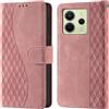 CaseGla Cover per Xiaomi Redmi Note 14 4G PU Pelle Custodia Flip Rosa