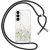 Yoedge Cover con Cordino per Samsung Galaxy S26 Plus 5G (S26+ 5G) 6,7,Aesthetic Disegni Fiori Custodia con Collana Tracolla Laccio Collo,Sottile Silicone Antiurto Case per Samsung S26+,02