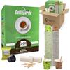 Caffetti Kit 100 Capsule Caffè Gattopardo Compatibili con Nespresso + 100 Bicchierini + 100 Palettine, Espresso Miscela Insonnia, Palette in Legno, Bicchieri in Carta