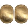 Generic Coppia di orecchini quadrati in oro opaco spazzolato, 1,3 cm, ipoallergenici, perfetti per l'uso quotidiano, include scatola portaoggetti