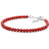 SILVEGO Bracciale in corallo in argento sterling 925 con veri coralli rossi