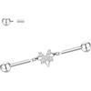 hengkaixuan Barbell Industrial Barbell 14G 38 mm Industrial Bar Gioielli Filettatura Esterna Industrial Orecchino Lungo Scaffold Bar G23 Titanio Cartilagine Helix Orecchino per Donna Uomo