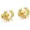 COOLMETALJACKET Pomello da Polso Dorato | Gemelli classici ed eleganti | Regalo camicia da sposa per uomo | Accessori da uomo Design | Maniche Moschettiere Francese Lusso Giglio Dorato, mm, Acciaio inossidabile,