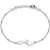 Aka Gioielli® - Bracciale Mamma e Figlia in Argento 925 Rodiato, Braccialetto Simbolo Infinito Amore tra Madre e Figlia