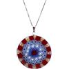 LE GEMME DI VENEZIA Collana Donna Con Pendente Murrina Milefiori Venezia In Vetro Originale Di Murano E Argento 925 Diametro 36N AR (COLORE 10)