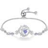 FANCIME Bracciale Albero della Vita con Pietra di Nascita per Donna, in Argento Sterling 925, Ciondolo Albero della Vita, Gioielli, Regali per Donne, Donne, Ragazze, Argento sterling, tanzanite