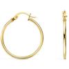 Inmaculada Romero IR Orecchini a cerchio in oro 18k, 21 mm, con tubo liscio e rotondo e spessore di 1,5 mm.