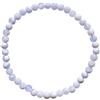 Zenergy Gems Charged - Braccialetto in cristallo naturale, 4 mm, con cristalli di ricarica in selenite marocchina, 7 inches, Gemma, Agata blu Lace,