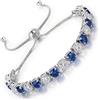 LOVANS Bracciale Tennis Donna Argento, Braccialetto con Zirconi, Idee Regali Natale Regalo Gioielli per Mamma Ragazza Sorella Fidanzata, Adatto per Polsi 8-22 cm [Blu&Bianco,5MM]