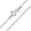Amberta Collana in Argento Sterling 925 per Donna Uomo | Collana in Argento Sottile 1.1 mm | Catenina in Argento 925 per Donna Uomo | Collana Sfere in Argento: Collana in Argento 90 cm