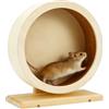 Aicharynic Ruota Per Criceti In Legno, Diametro 21 Cm, Ruota Per Criceti Con Battistrada Chiuso In Sughero, Accessori Per Piccoli Animali, Ruota Motion, Ruota Silenziosa, Ruota In Sughero Per Hamster