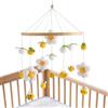 WJnflQN Mobile per Culla | Giocattolo Decorativo in Legno,con Morbidi Pompon Fiori Giostrina per Bambini | per Cameretta Passeggino Asilo