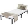 ML DESIGN modern living ML-Design Telaio con Rete a Doghe Singola Supporto Struttura in Acciaio Inossidabile Materasso Camera da Letto Misura 90 x 200 cm Una Piazza Spazio di Archiviazione Arredo Design Moderno Antracite