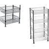 Gicos Scaffale mobiletto in plastica 4 ripiani bagno cucina 40 * 30 * 80 cm 2 colori URS-838903