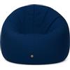 PATCH HOME - Pouf 2 in 1, cuscino da pavimento, poltrona a sacco da gaming, per adulti e bambini, con imbottitura (blu marino, Ø 155 cm)