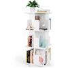 HUOLE Libreria, indipendente in legno per soggiorno, camera da letto, ufficio domestico, 40 x 40 x 98 cm (3 ripiani) - bianco