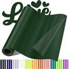 Sgooyir Vinile Termoadesivo per Tessuti, Vinile Adesivo per T-Shirt Verde Scuro