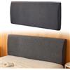 VEGOATY Federa per testiera rimovibile, altezza 50-70 cm, morbida, antipolvere, per letto a molle, per camera da letto (grigio argento)