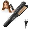 KUWUNG Piastra Frisè per Capelli, Piastra Frise Capelli in Ceramica, Piastras Frise con 4 Temperature Regolabili, Riscaldamento Rapido, Piastras per Tutti i Tipi di Capelli